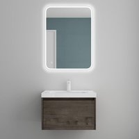 Mai & Mai Badmöbelset Badezimmermöbel Grau-braun Waschbeckenunterschrank 60 cm mit Waschschbecken aus Mineralguss und LED-Badspiegel Salerno Mai & Mai Badmöbelset Badezimmermöbel Grau-braun Waschbeckenunterschrank 60 cm mit Waschschbecken aus Mineralguss und LED-Badspiegel Salerno von MAI & MAI
