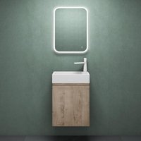 Mai & Mai Badmöbelset Badezimmermöbel bestehend aus Waschbecken LED-Spiegel und Waschbeckenunterschrank in Eiche Greige, BTH: 46x26x63cm Pisa02 Mai & Mai Badmöbelset Badezimmermöbel bestehend aus Waschbecken LED-Spiegel und Waschbeckenunterschrank in Eiche Greige, BTH: 46x26x63cm Pisa02 von MAI & MAI