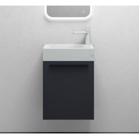 Mai&mai - Badmöbelset Pisa Kleiner Waschbeckenunterschrank 46 cm, Unterschrank in Anthrazit matt, mit Waschschbecken aus Mineralguss für Gäste-WC von MAI & MAI