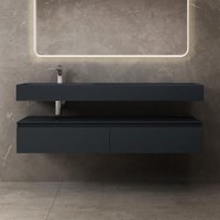 Mai&mai - Badmöbelset Waschtisch mit Unterschrank Anthrazit matt 150x48x25cm mit Soft-Close Schubladen inkl. Mineralguss-Waschbecken in matt von MAI & MAI
