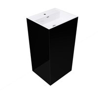 Mai & Mai Design Standwaschbecken freistehend Col34 in schwarz und weiß, aus Mineralguss, Waschtisch, BTH: 50x42x90cm Mai & Mai Design Standwaschbecken freistehend Col34 in schwarz und weiß, aus Mineralguss, Waschtisch, BTH: 50x42x90cm von MAI & MAI