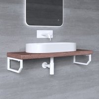 Mai & Mai Design Wandkonsole WH03 aus Edelstahl in weiß Länge: 33cm 1er Pack von MAI & MAI
