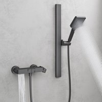 Mai & Mai Duschsystem mit Regendusche Duschkopf 3 Strahlarten höhenverstellbar Duschbrause mit Unterauslauf aus Aluminium Grau Duschsystem10 Mai & Mai Duschsystem mit Regendusche Duschkopf 3 Strahlarten höhenverstellbar Duschbrause mit Unterauslauf aus Aluminium Grau Duschsystem10 von MAI & MAI