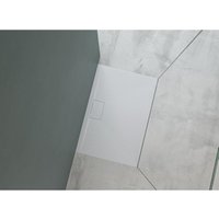 Mai & Mai Duschtasse Duschwanne aus Mineralguss BxTxH: 70x100x3 cm Mineralgusswanne in Weiß DIN-Anschlüsse inkl. Ablaufgarnitur Geoma07 von MAI & MAI
