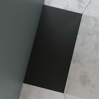 Mai & Mai Duschtasse Duschwanne aus Mineralguss BxTxH: 80x160x3 cm Mineralgusswanne in Anthrazit DIN-Anschlüsse inkl. Ablaufgarnitur Geoma07 von MAI & MAI