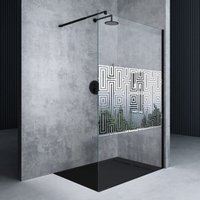 Duschwand für Dusche Duschabtrennung 100x200cm Walk-In Schwarz ESG-Sicherheitsglas 10mm nano Glas BRAM3 Bremen2DM - Mai&mai von MAI & MAI