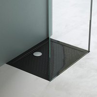 Mai & Mai Duschwanne 75x90cm Duschtasse Antirutsch in Schwarz Form: Rechteckig 4cm Höhe Lucia von MAI & MAI