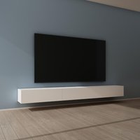 Mai&mai - Fernsehtisch Fernsehschrank tv Schrank Verdeckter Griff mit Soft-Close Lowboard Hängeschrank für Wohnzimmer in Matt Weiß bth: 300x40,2x30 von MAI & MAI