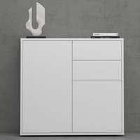 Mai & Mai Kommode Aufbewahrungsschrank mit 2 Schränken und 2 Schubladen in Weiß matt Sideboard Mehrzweckschrank Möbel BTH: 80x36x74 cm Schrank05 Mai & Mai Kommode Aufbewahrungsschrank mit 2 Schränken und 2 Schubladen in Weiß matt Sideboard Mehrzweckschrank Möbel BTH: 80x36x74 cm Schrank05 von MAI & MAI