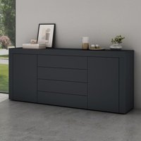 Mai&mai - Sideboard Aufbewahrungsschrank bth: 167x36x70 cm mit 2 Schränken und 4 Schubladen in Anthrazit matt Kommode Mehrzweckschrank Möbel Schrank03 von MAI & MAI