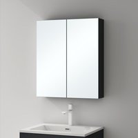 Mai&mai - Spiegelschrank mit 2 Spielgeltüren Badezimmerschrank Hängeschrank Badezimmerspiegel BxTxH 60x15x70 cm Anthrazit matt Spiegelschrank-02 von MAI & MAI