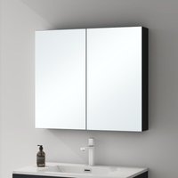 Mai&mai - Spiegelschrank mit 2 Spielgeltüren Badezimmerschrank Hängeschrank Badezimmerspiegel BxTxH 80x15x70 cm Anthrazit matt Spiegelschrank-02 von MAI & MAI