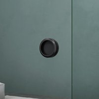 Türgriff Zimmertürknopf Duschtürgriff Knopfdrücker Schwarze aus Edelstahl 68mm Durchmesser Rund Duschtürknopf TK03 - Mai&mai von MAI & MAI