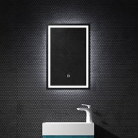 Mai & Mai Wandspiegel Badezimmer Spiegel LED 40x60cm LED Bad-Spiegel mit Touchschalter, Beschlagfrei durch Antifog-Schicht von MAI & MAI