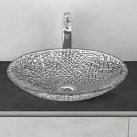 Mai & Mai Waschbecken Glas Aufsatzwaschbecken Glaswaschbecken Handwaschbecken Waschschale Oval Transparent BxTxH 50,5x36x15,5 cm Minerva05 Mai & Mai Waschbecken Glas Aufsatzwaschbecken Glaswaschbecken Handwaschbecken Waschschale Oval Transparent BxTxH 50,5x36x15,5 cm Minerva05 von MAI & MAI