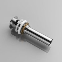 Ablaufgarnitur Waschbeckenstöpsel Push Up PU02 mit Überlauffunktion Durchmesser: 6cm Fingerdruck Öffnungsfunktion - Mai&mai von MAI & MAI