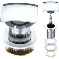 Ablaufgarnitur Waschbeckenstöpsel Push Up PU06, ohne Überlauffunktion, Durchmesser: 6,8cm, Fingerdruck-Öffnungsfunktion - Mai&mai von MAI & MAI