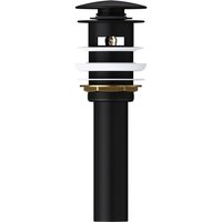 Mai&mai - Ablaufgarnitur Waschbeckenstöpsel schwarz PU04 Push Up Abfluss Ventil mit Überlauf Durchmesser: 6,2cm, Fingerdruck-Öffnungsfunktion Mai&mai - Ablaufgarnitur Waschbeckenstöpsel schwarz PU04 Push Up Abfluss Ventil mit Überlauf Durchmesser: 6,2cm, Fingerdruck-Öffnungsfunktion von MAI & MAI