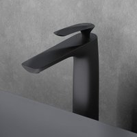 Armatur Wasserhahn Bad Schwarz matt WAM-7201 Waschbeckenarmatur 28cm hoch Badinstallationen Einhebelmischer in modernem Design - Mai&mai von MAI & MAI