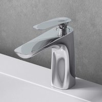 Mai&mai - Armatur Wasserhahn Bad Silber Chrom WAM-7201 Waschbeckenarmatur 16.5cm hoch Badinstallationen Einhebelmischer in modernem Design von MAI & MAI