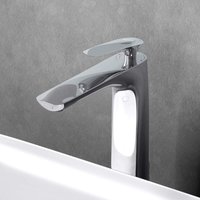 Mai&mai - Armatur Wasserhahn Bad Silber WAM-7201 Waschbeckenarmatur 28cm hoch Badinstallationen Einhebelmischer in modernem Design von MAI & MAI