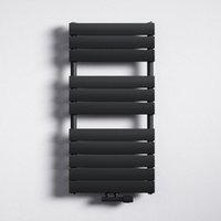 Mai&mai - Badheizkörper Handtuchheizkörper Handtuchhalter Heizkörper bad flach 100x50cm in Anthrazit Seitenanschluss & Mittelanschluss von MAI & MAI