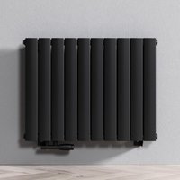 Badheizkörper flach BxH 77x60cm in Anthrazit Mittelanschluss Paneelheizkörper Vertikal Badheizung zweilagig aus Stahl - Mai&mai von MAI & MAI