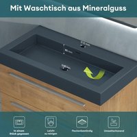 Mai&mai - Badmöbel-set Waschbeckenunterschrank 73 cm, Waschtisch mit Unterschrank in Kerneiche, inkl. Waschschbecken aus Mineralguss Quadratto Mai&mai - Badmöbel-set Waschbeckenunterschrank 73 cm, Waschtisch mit Unterschrank in Kerneiche, inkl. Waschschbecken aus Mineralguss Quadratto von MAI & MAI
