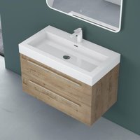 Mai&mai - Badmöbel-set Waschbeckenunterschrank 73x48x60cm Waschtisch mit Unterschrank inkl. Mineralguss-Waschbecken und Led-Badspiegel Quadratto Mai&mai - Badmöbel-set Waschbeckenunterschrank 73x48x60cm Waschtisch mit Unterschrank inkl. Mineralguss-Waschbecken und Led-Badspiegel Quadratto von MAI & MAI