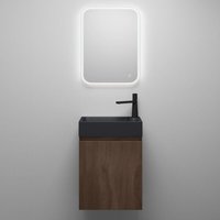 Mai&mai - Badmöbelset Badezimmermöbel bestehend aus Waschbecken LED-Spiegel und Waschbeckenunterschrank in Eiche Stirling, bth: 46x26x63cm Pisa von MAI & MAI