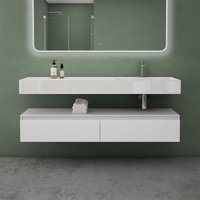 Mai&mai - Badmöbelset Waschtisch mit Unterschrank Weiß matt 150x48x25cm mit Soft-Close Schubladen inkl. Mineralguss-Waschbecken up Mai&mai - Badmöbelset Waschtisch mit Unterschrank Weiß matt 150x48x25cm mit Soft-Close Schubladen inkl. Mineralguss-Waschbecken up von MAI & MAI