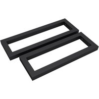 Design Wandkonsole WH01 aus Edelstahl in Schwarz, bth: 40x2.5x15 cm, Waschtisch Halterung 2 Stück - Mai&mai von MAI & MAI