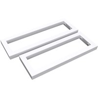 Design Wandkonsole WH01 aus Edelstahl in Weiß, bth: 40x2.5x15 cm, Waschtisch Halterung 2 Stück - Mai&mai von MAI & MAI