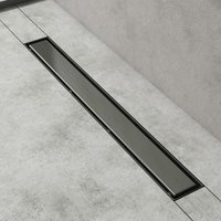 Mai&mai - Duschrinne 70cm Bodenablauf aus Edelstahl Komplettset Ablaufrinne für Badezimmer Befliesbar Wasserabfluss 35L/min Haarsieb Grau KE110 von MAI & MAI