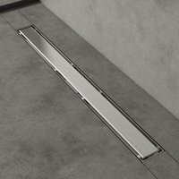 Mai&mai - Duschrinne 80cm Bodenablauf aus Edelstahl Komplettset Ablaufrinne für Badezimmer Befliesbar Wasserabfluss 35L/min Haarsieb Chrom KE110 von MAI & MAI