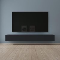 Mai&mai - Fernsehtisch Fernsehschrank tv Schrank Verdeckter Griff mit Soft-Close Lowboard Hängeschrank für Wohnzimmer in Matt Anthrazit bth: von MAI & MAI