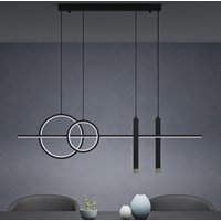 Mai&mai - Pendelleuchte 100cm led Hängelampe Linear design 3000K/4000K/6000K Verstellbares Kabel 38W Schwarz Hängeleuchte für Esszimmer Wohnzimmer von MAI & MAI