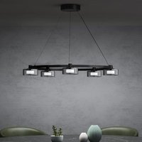 Mai&mai - Pendelleuchte 59cm led Hängelampe Rund 5 Flammig 3000K/4000K/6000K Verstellbares Kabel Schwarz Hängeleuchte für Esszimmer Wohnzimmer Mai&mai - Pendelleuchte 59cm led Hängelampe Rund 5 Flammig 3000K/4000K/6000K Verstellbares Kabel Schwarz Hängeleuchte für Esszimmer Wohnzimmer von MAI & MAI