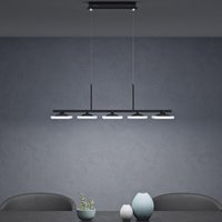 Mai&mai - Pendelleuchte Esstisch 72cm led Hängelampe für Esszimmer, dimmbar Hängeleuchte mit Fernbedienung, 32W matt Schwarz Esstischlampe mit von MAI & MAI