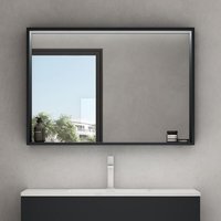 Mai&mai - Spiegelschrank Bad mit Beleuchtung Badezimmerschrank Hängeschrank Badezimmerspiegel BxTxH 100x12x70 cm Anthrazit matt Spiegelschrank-01 von MAI & MAI