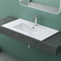 Waschbecken Einbauwaschbecken Waschtisch Weiß glänzend aus Keramik 81x47x18cm inkl. Nano-Beschichtung Rechteckig Brüssel911 - Mai&mai Waschbecken Einbauwaschbecken Waschtisch Weiß glänzend aus Keramik 81x47x18cm inkl. Nano-Beschichtung Rechteckig Brüssel911 - Mai&mai von MAI & MAI