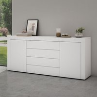 Sideboard Aufbewahrungsschrank bth: 167x36x70 cm mit 2 Schränken und 4 Schubladen in Weiß matt Kommode Mehrzweckschrank Möbel Schrank03 - Mai&mai von MAI & MAI