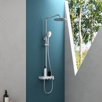 Silber Hand und Kopfbrause Regendusche Duscharmatur inkl. Wandhalterungs-Set Duschsystem5 - Mai&mai von MAI & MAI