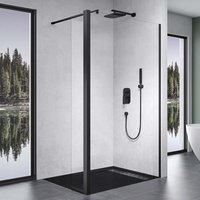 Walk-In Duschwand für Dusche Duschabtrennung 90x200cm 8mm Klarglas mit 30cm Nebenteil ESG-Sicherheitsglas mit Nanobeschichtung Rechteckiger Walk-In Duschwand für Dusche Duschabtrennung 90x200cm 8mm Klarglas mit 30cm Nebenteil ESG-Sicherheitsglas mit Nanobeschichtung Rechteckiger von MAI & MAI