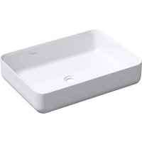 Mai&mai - Waschbecken Aufsatzwaschbecken Mineralguss Rechteckig Waschschale Waschplatz Waschtisch Weiß Col812 von MAI & MAI