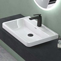 Waschbecken Einbauwaschbecken 60cm Rechteckige Waschschale aus Mineralguss Weiß glänzend mit Überlauf Colossum08 - Mai&mai Waschbecken Einbauwaschbecken 60cm Rechteckige Waschschale aus Mineralguss Weiß glänzend mit Überlauf Colossum08 - Mai&mai von MAI & MAI