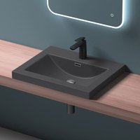 Mai&mai - Waschbecken Einbauwaschbecken Waschschale Waschtisch Mineralguss Matt Anthrazit Rechteckig 1 Armaturenloch Überlauf-Funktion Breite: 60cm Mai&mai - Waschbecken Einbauwaschbecken Waschschale Waschtisch Mineralguss Matt Anthrazit Rechteckig 1 Armaturenloch Überlauf-Funktion Breite: 60cm von MAI & MAI