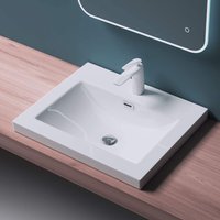 Mai&mai - Waschbecken Einbauwaschbecken Waschschale Waschtisch Mineralguss Weiß Rechteckig 1 Armaturenloch Überlauf-Funktion Breite: 60cm Col01 Mai&mai - Waschbecken Einbauwaschbecken Waschschale Waschtisch Mineralguss Weiß Rechteckig 1 Armaturenloch Überlauf-Funktion Breite: 60cm Col01 von MAI & MAI