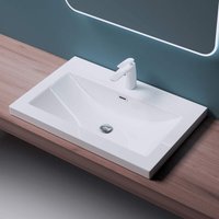 Mai&mai - Waschbecken Einbauwaschbecken Waschschale Waschtisch Mineralguss Weiß Rechteckig 1 Armaturenloch Überlauf-Funktion Breite: 76,5cm Col01 Mai&mai - Waschbecken Einbauwaschbecken Waschschale Waschtisch Mineralguss Weiß Rechteckig 1 Armaturenloch Überlauf-Funktion Breite: 76,5cm Col01 von MAI & MAI