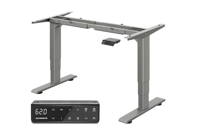 MAIDESITE Schreibtisch Elektrisch Höhenverstellbarer, Dualmotor-System, 62-125 cm, (1-St), bis 160 kg, leise, ergonomisch mit Memory-Funktion & USB-Ladeanschluss von MAIDESITE